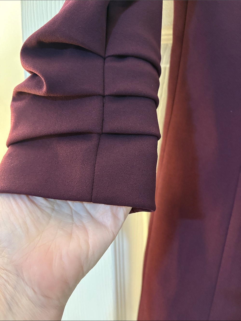 Calvin Klein Women's Plum Open-Front Collarless Blazer - Picture 6 of 12